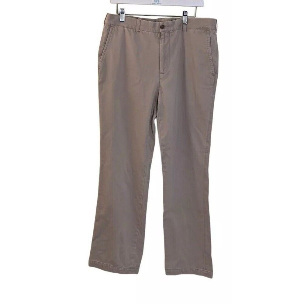 Perry Ellis Portfolio Men's Dress Pants Size 34×30 Khaki Straight Slacks